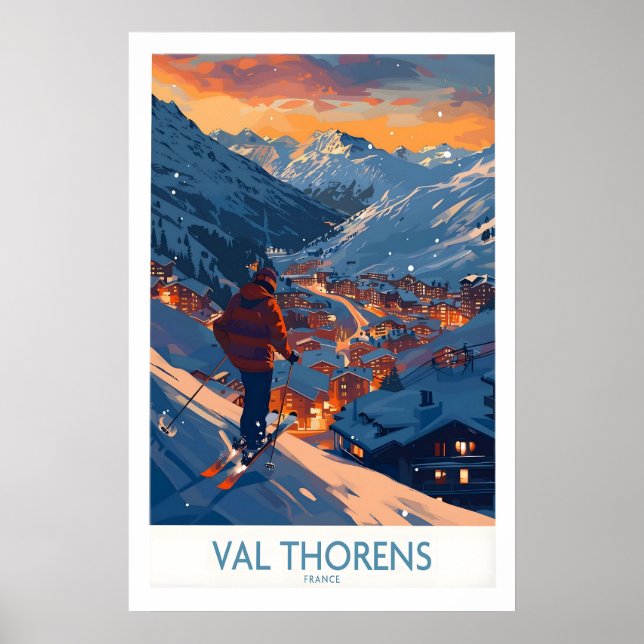 Val Thorens Ski Print 1 Poster (Vorne)