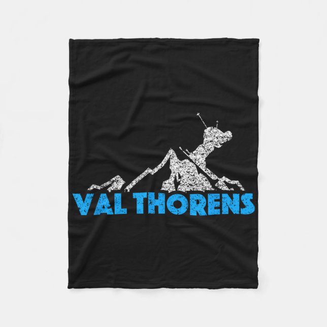 Val Thorens Ski Snowboarden Frankreich Resort Dist Fleecedecke (Vorderseite)