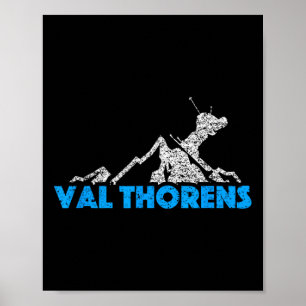 Val Thorens Ski Snowboarden Frankreich Resort Dist Poster