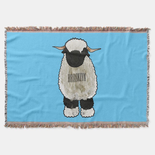 Valais Blacknose sheep cartoon illustration Decke (Vorderseite)