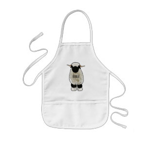 Valais Blacknose sheep cartoon illustration Kinderschürze