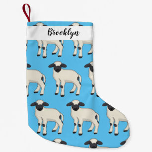 Valais Blacknose sheep cartoon illustration Kleiner Weihnachtsstrumpf