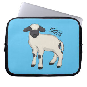 Valais Blacknose sheep cartoon illustration Laptopschutzhülle
