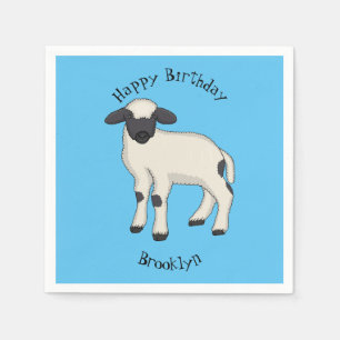 Valais Blacknose sheep cartoon illustration Serviette