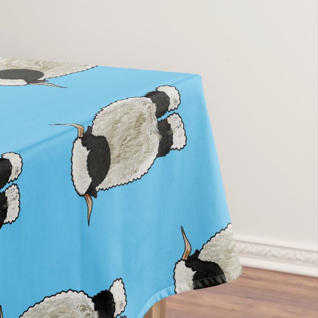 Valais Blacknose sheep cartoon illustration Tischdecke (Beispiel)