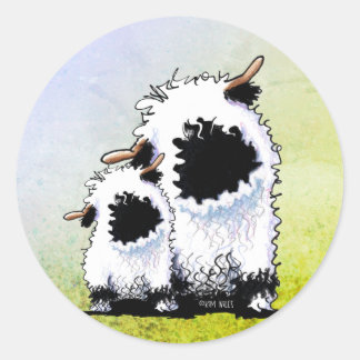 Valais Blacknose Sheep Runder Aufkleber
