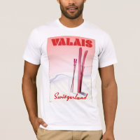 valais Schweiz Vintages Skipposter
