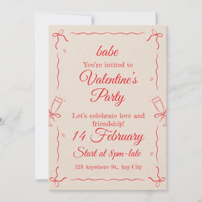 Valantaine, Geburtstag, Party Feiertagskarte (Vorderseite)