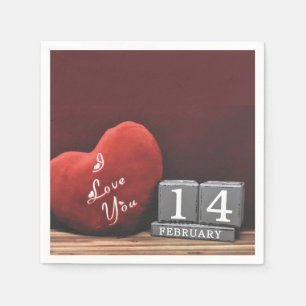 Valantine Day Napkins Serviette