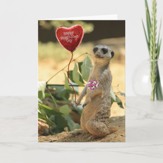 Valantine Meerkat 2 Feiertagskarte (Vorderseite)