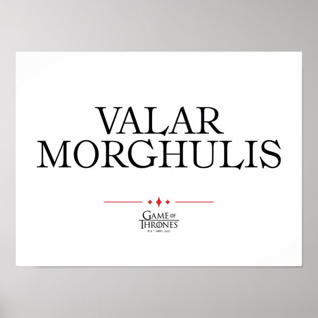 Valar Morghulis Poster (Vorne)