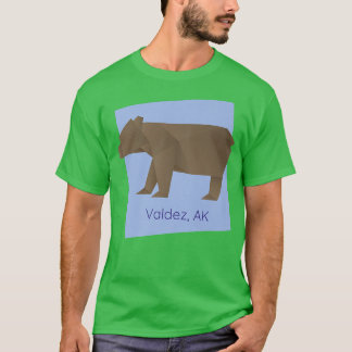 Valdez AK Brown Origami Bear Abstract Geometrical  T-Shirt