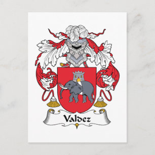 Valdez Familienwappen Postkarte