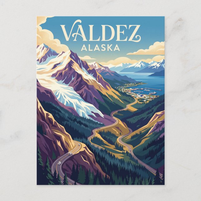 Valdez USA Postkarte (Vorderseite)
