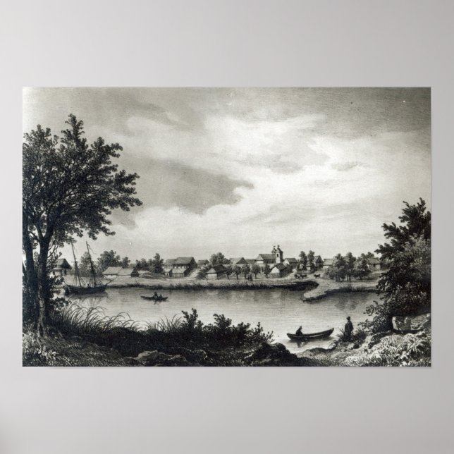 Valdivia, aus "Die Geschichte des Chilen" eingravi Poster (Vorne)