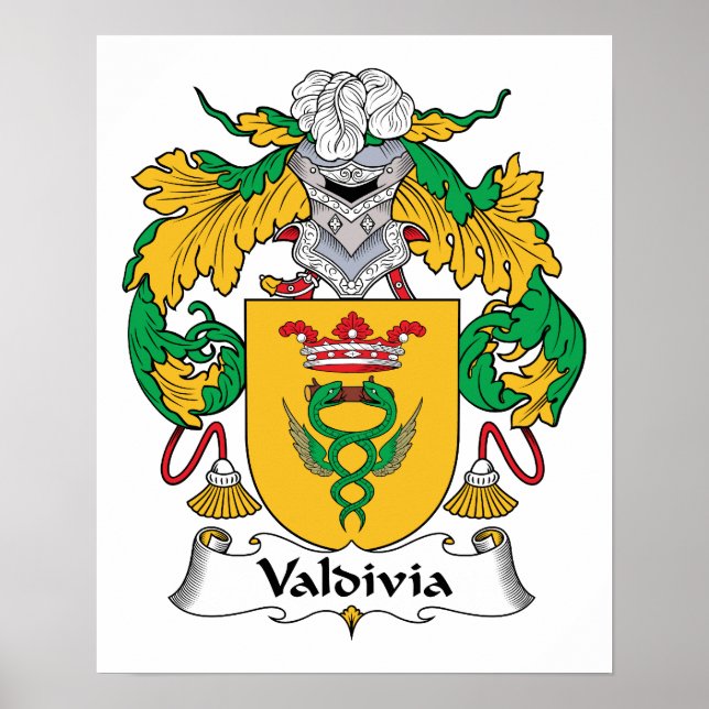 Valdivia Familienwappen Poster (Vorne)