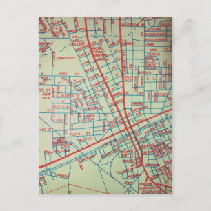 Valdosta, GA Vintage Karte