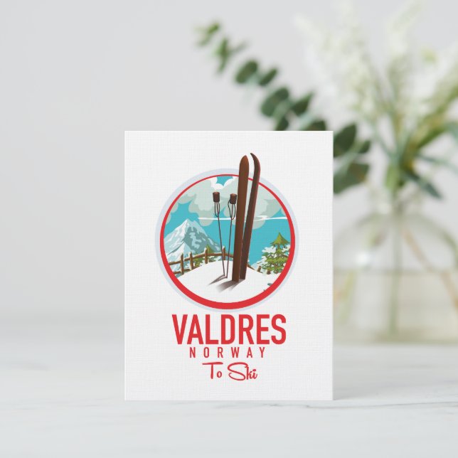 Valdres Norwegen Ski Logo (Stehend Vorderseite)