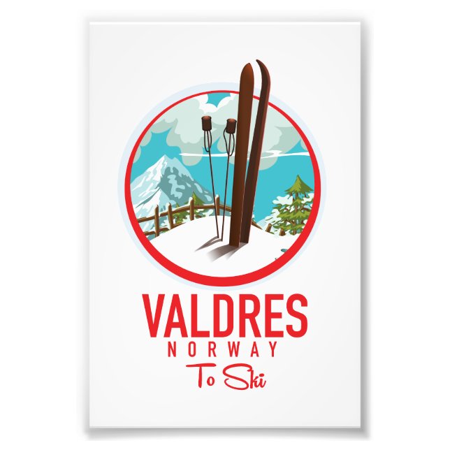 Valdres Ski Logo Fotodruck (Vorne)