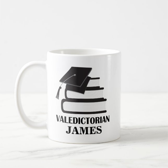 Valedictorian Personalisierter Abschluss Kaffeetasse (Links)