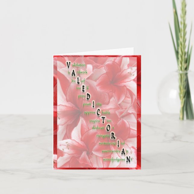 Valediktorianisch Karte (Vorderseite)