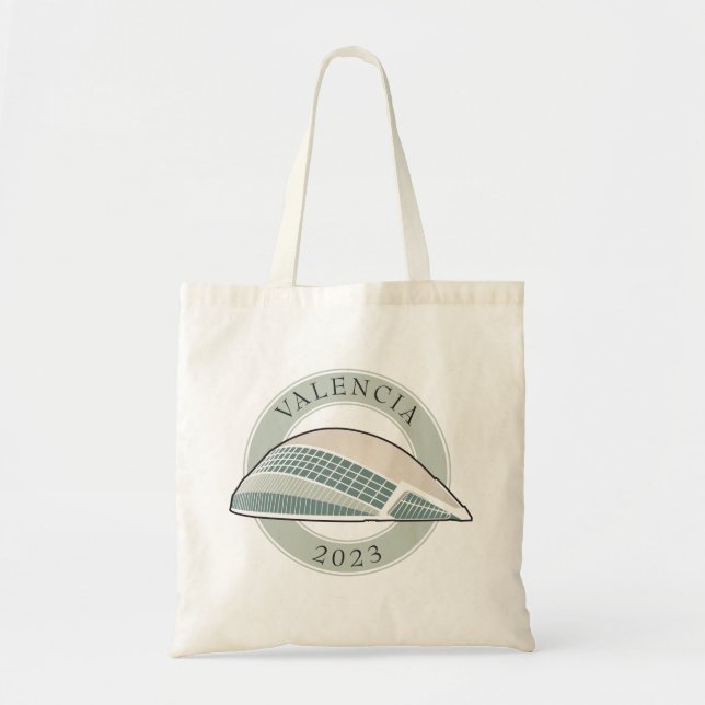 Valencia 2023 Minte und Black Tote Bag Tragetasche (Vorne)