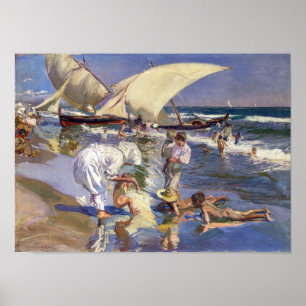 Valencia Beach Morgenlicht   Joaquí n Sorolla   Poster