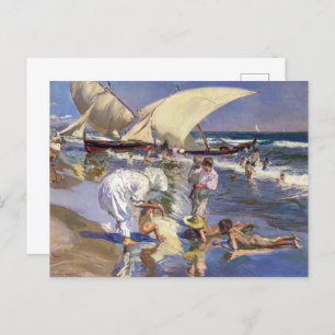 Valencia Beach Morgenlicht   Joaquí n Sorolla   Postkarte