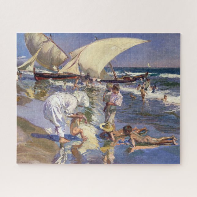 Valencia Beach Morgenlicht | Joaquí n Sorolla | Puzzle (Horizontal)