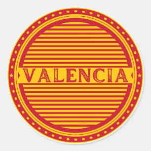 Valencia City Pride Emblem – Spanische Identität Runder Aufkleber