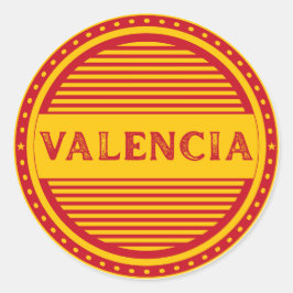 Valencia City Pride Emblem – Spanish Identity Runder Aufkleber