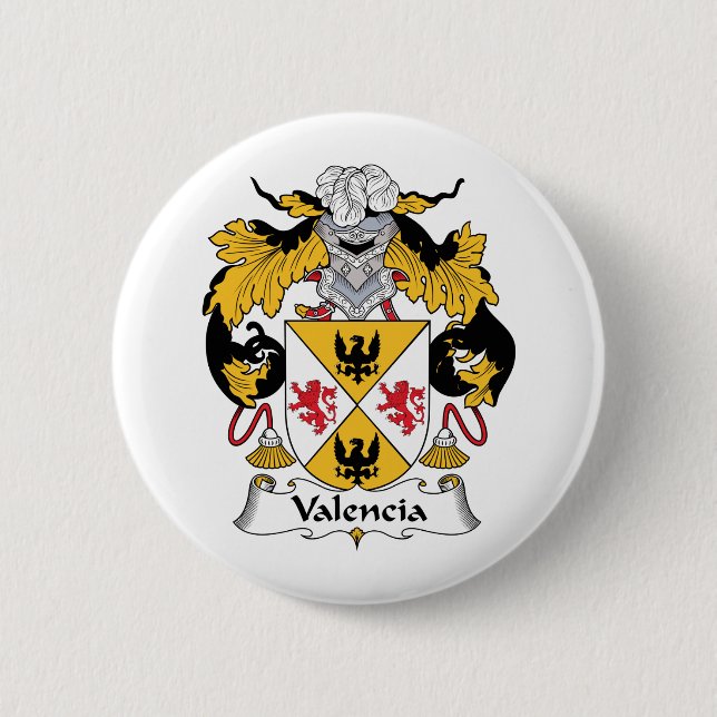 Valencia-Familienwappen Button (Vorderseite)