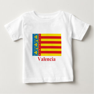 Valencia-Flagge mit Namen Baby T-shirt