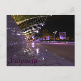 Valencia Nachtansicht Postkarte