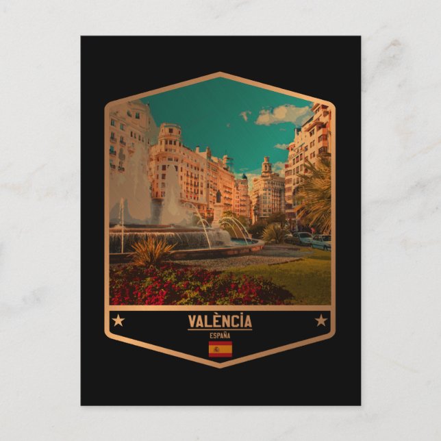 Valencia Postkarte (Vorderseite)