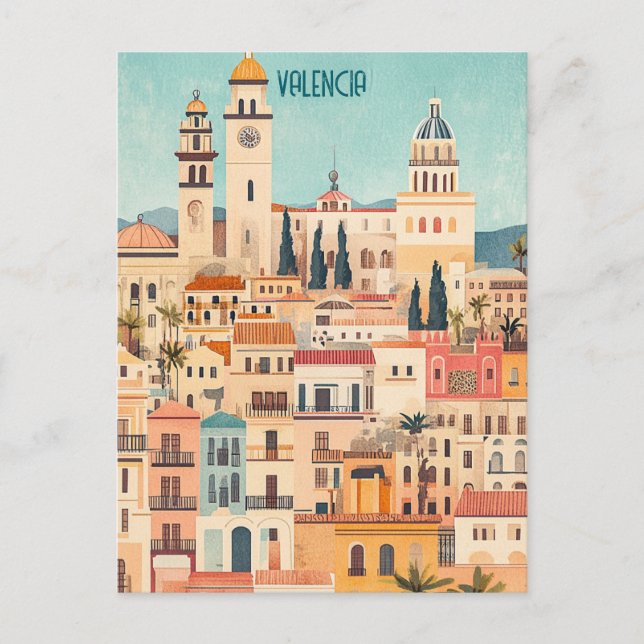 Valencia Postkarte (Vorderseite)