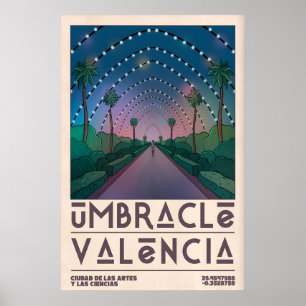 Valencia-Reiseposter im Stil der Mitte des Jahrhun Poster