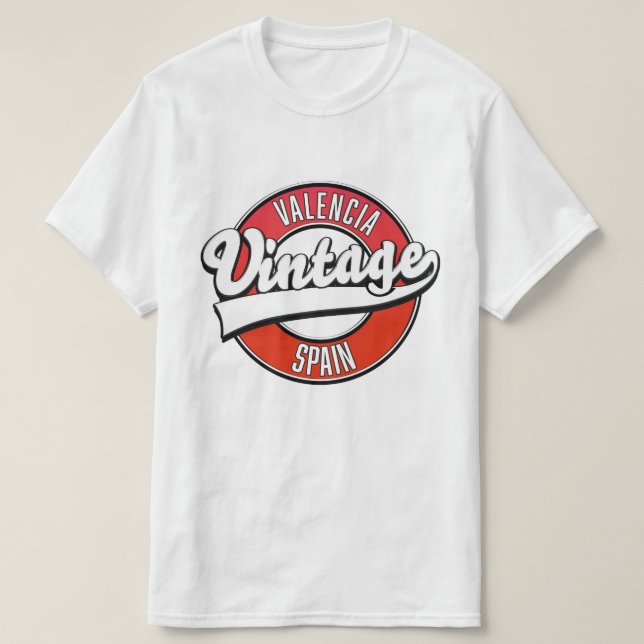 valencia spain Retrologo T-Shirt (Design vorne)