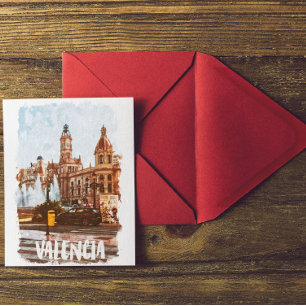 Valencia Spanien Architektur Reisen Postkarte