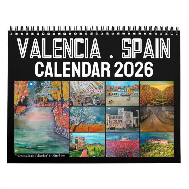 Valencia Spanien Kunst von Alfred Fox Kalender (Titelbild)