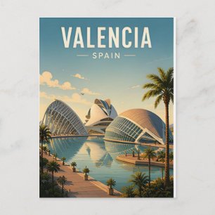 Valencia Spanien Mittelmeer Küste Altstadt Reise Postkarte