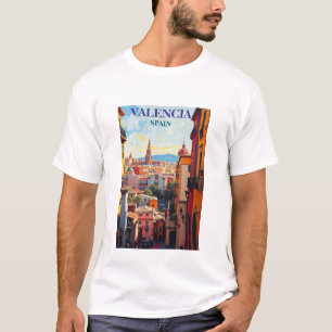 Valencia Spanien Reise Kunst Vintage T-Shirt