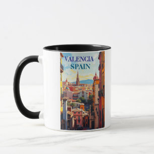 Valencia Spanien Reise Kunst Vintage Tasse