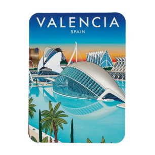 Valencia Spanien Reise Magnet