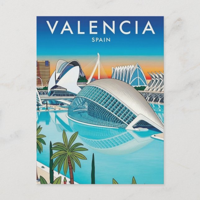 Valencia Spanien Reise Postkarte (Vorderseite)