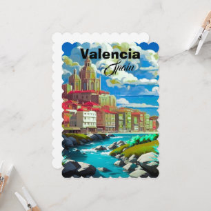 Valencia Spanien Reise Postkarten Kunst, Spanien R
