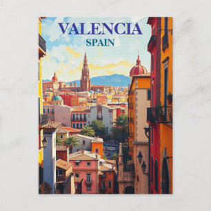 Valencia Spanien Reisen Kunst Vintag Postkarte