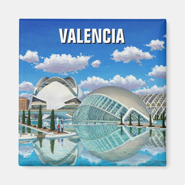 Valencia Spanien Reisen Magnet (Vorne)
