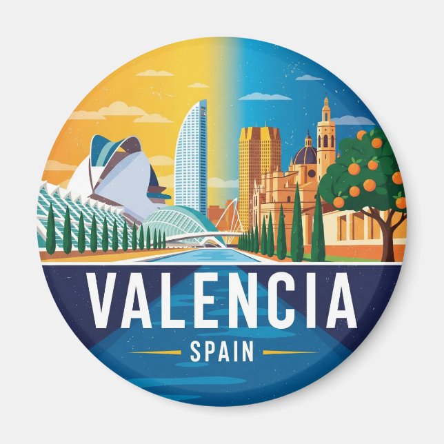 Valencia Spanien Reisen Magnet (Vorne)