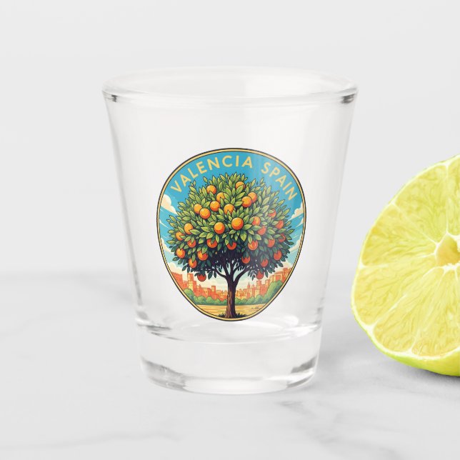 Valencia Spanien Reisen Schnapsglas (Vorderseite)